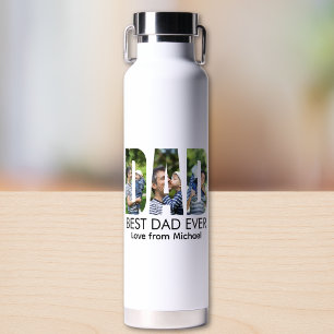 Botella De Agua Mejor Papá del Mundo Foto Carta