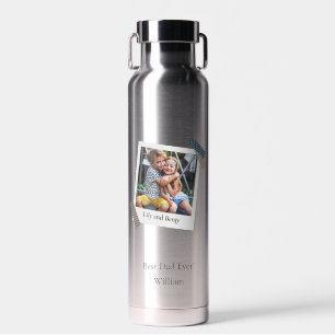 Botella De Agua Mejor Papá del Mundo Foto Personalizada para Niños