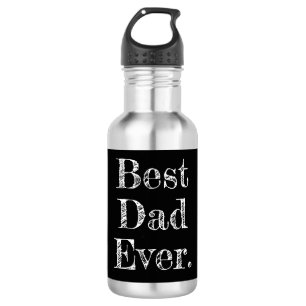 Botella De Agua Mejor Papá del Mundo Tipografía Dibujada a Mano Ne