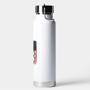 Botella De Agua Mejor papá gato de todos Patriótico diseño de band