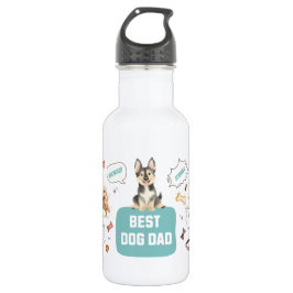Botella De Agua Mejor Papá Perro