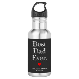 Botella De Agua Mejor Papá Personalizado Nombres