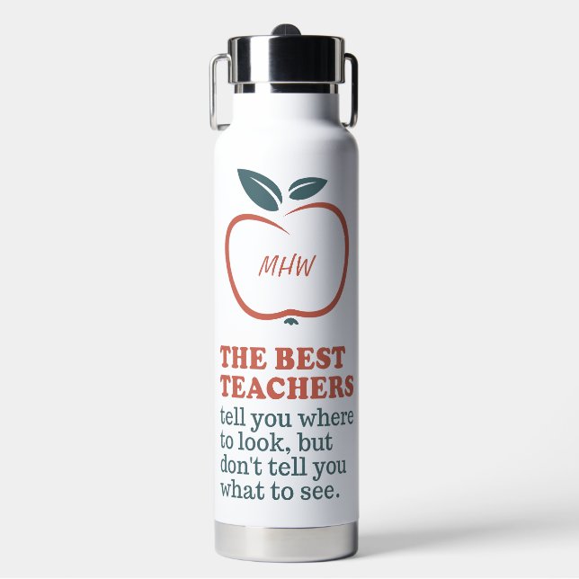 Botella De Agua MEJOR personalizado DE PROFESORES (Frente)