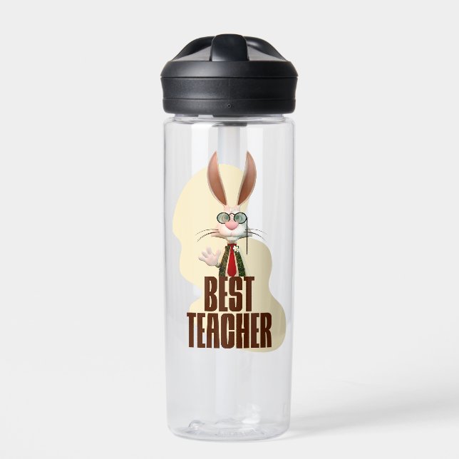 Botella De Agua Mejor Profesor Conejo de Humor de Aula (Delante)