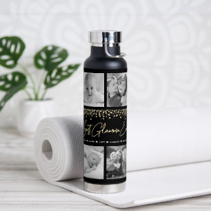 Botella De Agua Mejor Purpurina de oro Glamma Ever 10 Collage de f