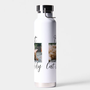 Botella De Agua Mejores padres gato Daddy mascota foto papá mamá s