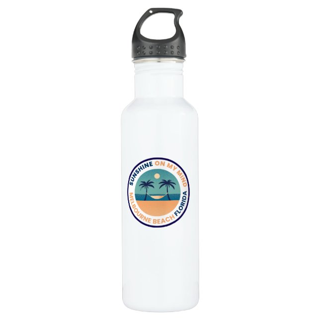 Botella De Agua Melbourne Beach Florida Water Bottle (Anverso)