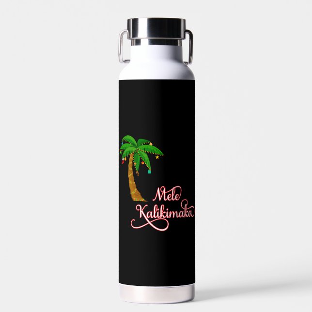 Botella De Agua Mele Kalikimaka Sudor hawaiano para Navidades (Delantero)