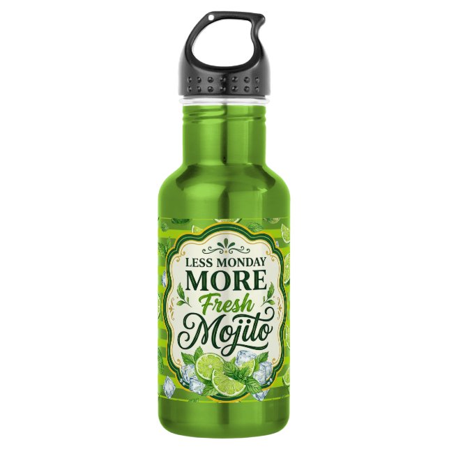 Botella De Agua Menos lunes Más (Anverso)