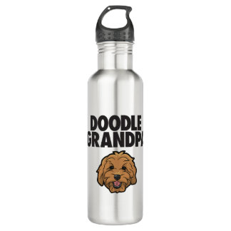 Botella De Agua Mens Goldendoodle Abuelo Doodle Papa Cute Goldend