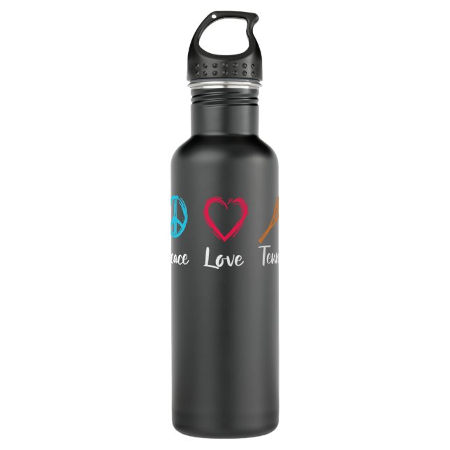 Botella De Agua Mens Peace Love Tennis (Anverso)