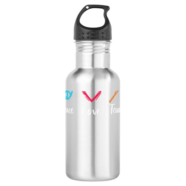 Botella De Agua Mens Peace Love Tennis (Anverso)