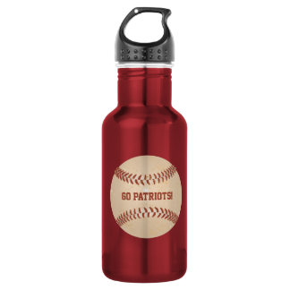 Botella De Agua Mensaje de personalizado de béisbol con problemas