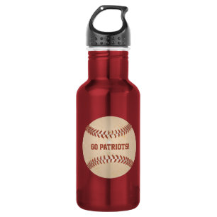Botella De Agua Mensaje personalizado béisbol angustiado
