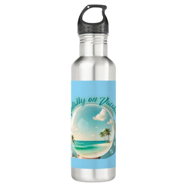 Botella De Agua mentally on vacation design (Anverso)