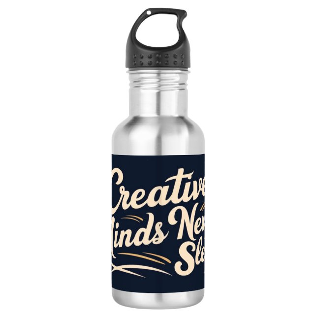Botella De Agua Mentes Creativas Nunca Duermen 2 (Anverso)