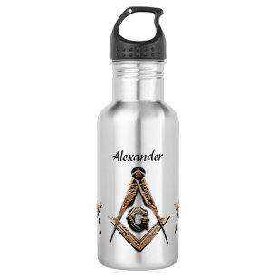 Botella De Agua Mentes masónicas (dorado)