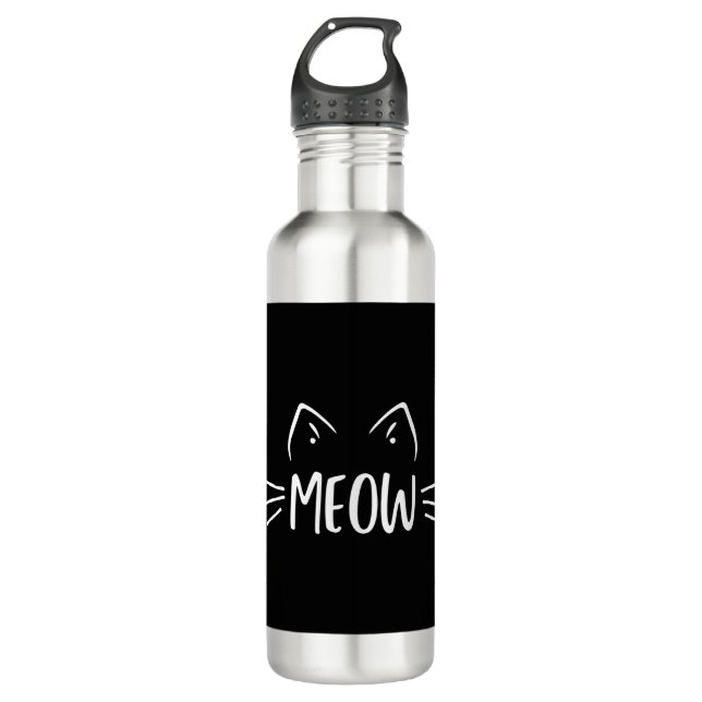 Botella De Agua Meow Cat (Anverso)