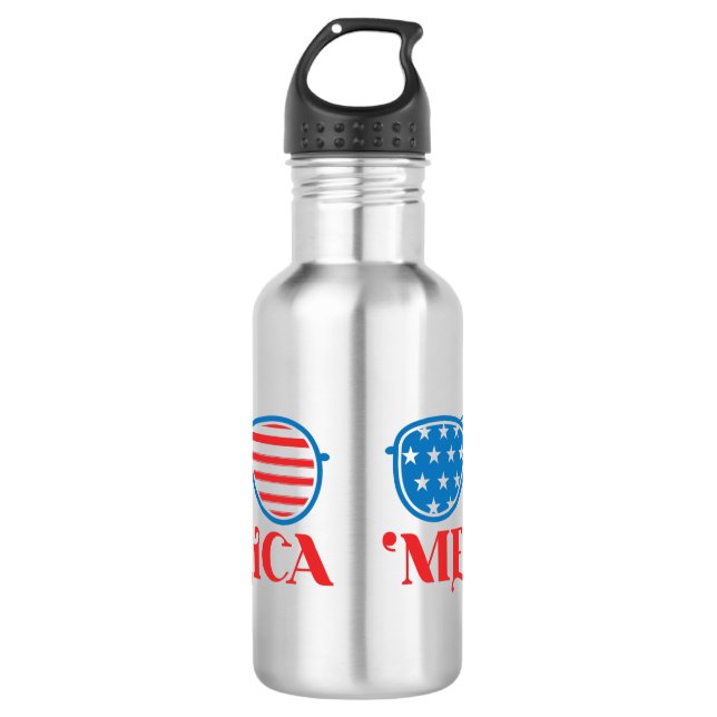 Botella De Agua 'Merica - 4 de julio (Anverso)