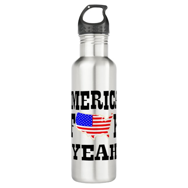 Botella De Agua ‘Merica Fk Yeah FUSAK #USAPatriotGraphics © (Anverso)