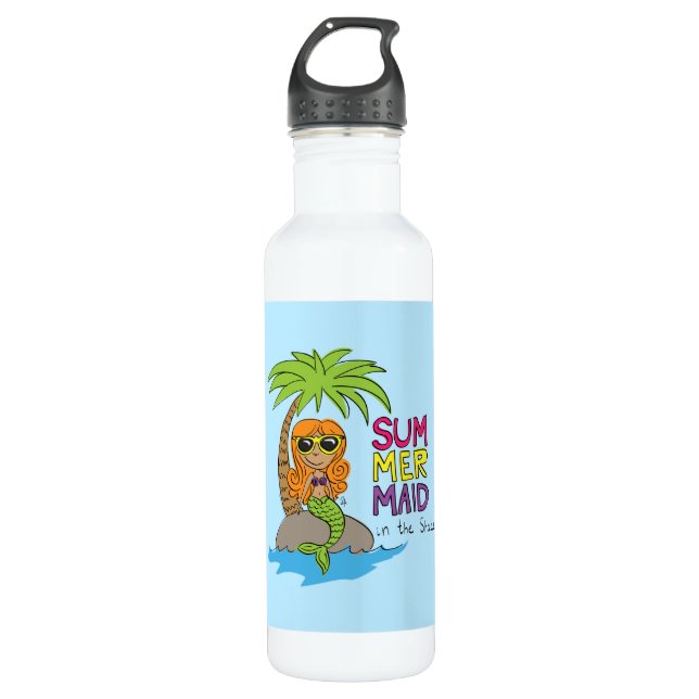 Botella De Agua Mermaid Cute Kids (Anverso)