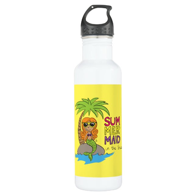 Botella De Agua Mermaid Cute Kids (Anverso)