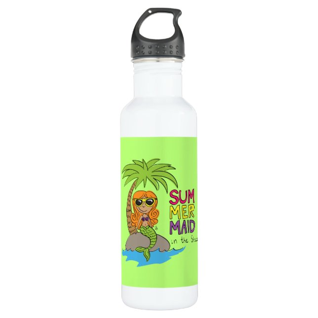 Botella De Agua Mermaid Cute Kids (Anverso)
