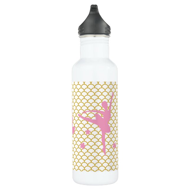 Botella de agua Mermaid de oro Ballerina Rosa (Derecha)