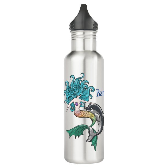 Botella De Agua Mermaids Monogramada (Izquierda)