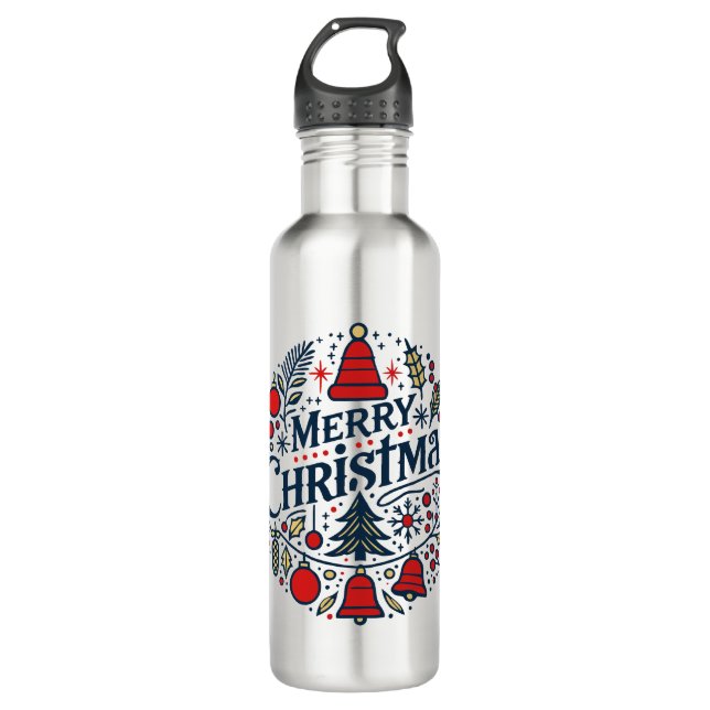 Botella De Agua Merry Christmas 3 (Anverso)
