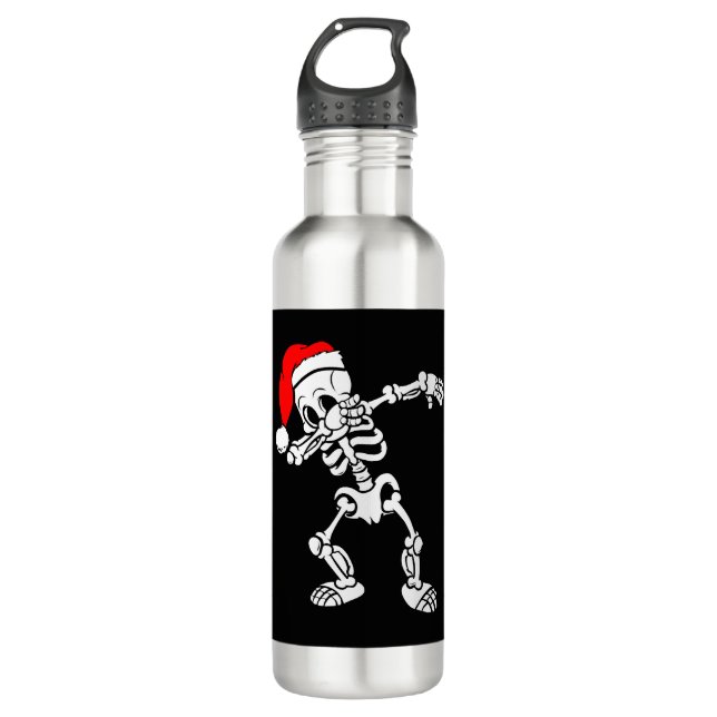 Botella De Agua Merry Christmas Skeleton Sweater (Anverso)