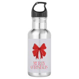 Botella De Agua Merry Christmas Water Bottle – Bow Holiday Style