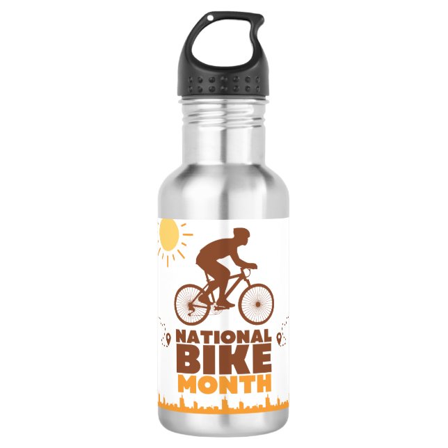 Botella De Agua Mes nacional de la bicicleta (Anverso)