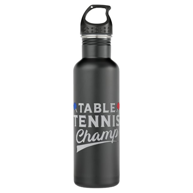 Botella De Agua Mesa de tenis Ping Pong Player Paddle Gracioso reg (Anverso)