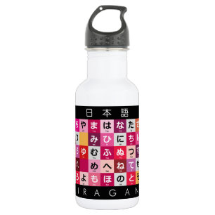 Botella De Agua Mesa Hiragana japonesa