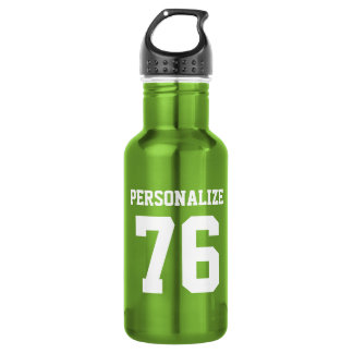 Botella de agua metalizado verde personalizada