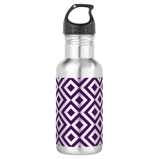 Botella De Agua Metro morado y blanco (Anverso)