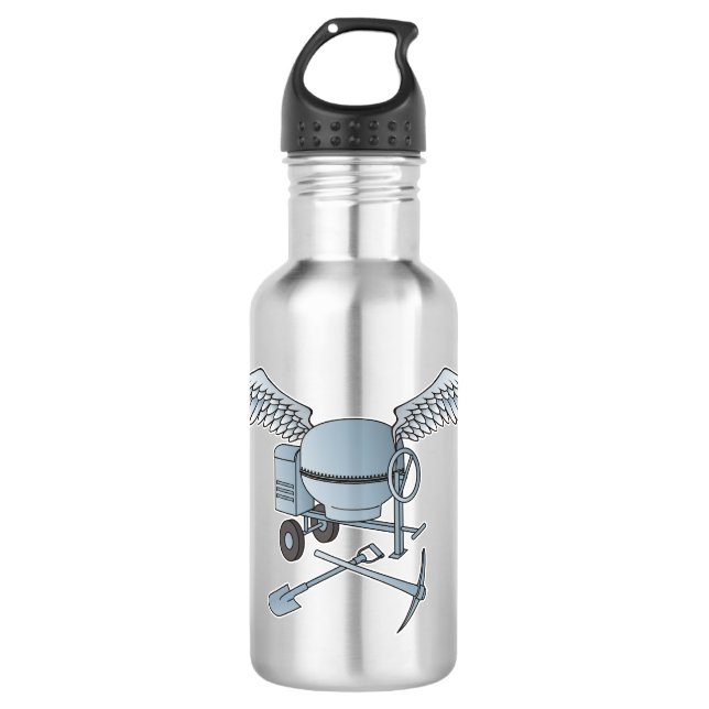 Botella De Agua Mezcla de hormigón azul-gris (Anverso)