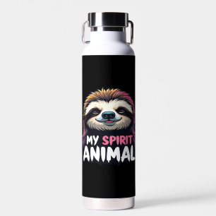 Botella De Agua Mi animal espiritual - Diseño holgazán relajado