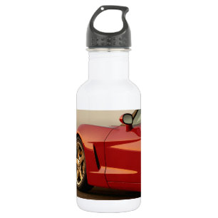 Botella De Agua Mi Corvette rojo