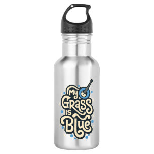 Botella De Agua Mi Grasa Es Música Folclórica Azul Azul