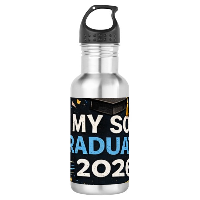 Botella De Agua Mi hijo se graduó 2026 (Anverso)