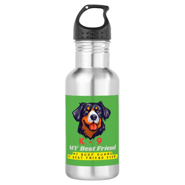 BOTELLA DE AGUA MI MEJOR AMIGO, K-9 (Anverso)