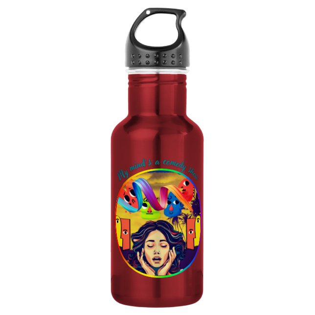Botella De Agua Mi mente es un espectáculo de comedia (Anverso)