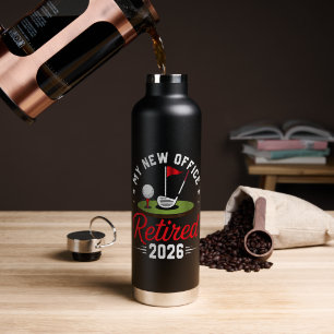 Botella De Agua Mi Nueva Oficina Jubilado 2026 Golf Jubilación