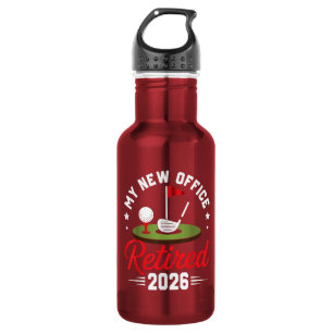 Botella De Agua Mi Nueva Oficina Jubilado 2026 Golf Jubilación