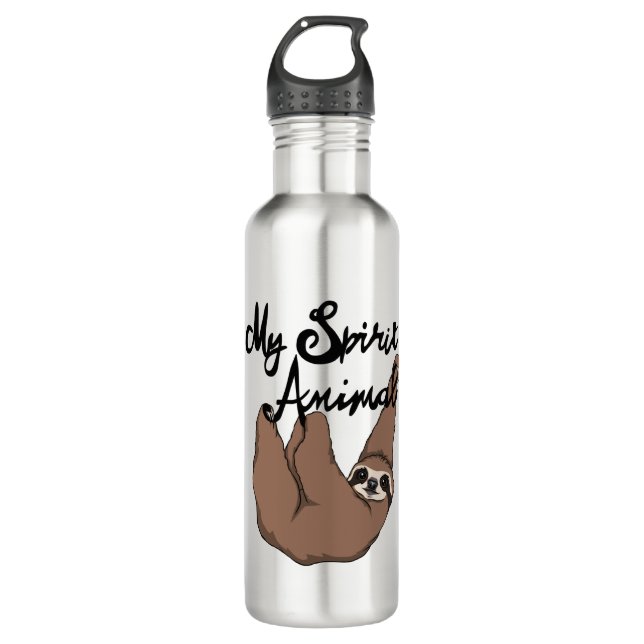 Botella De Agua Mi pereza linda animal del alcohol (Anverso)