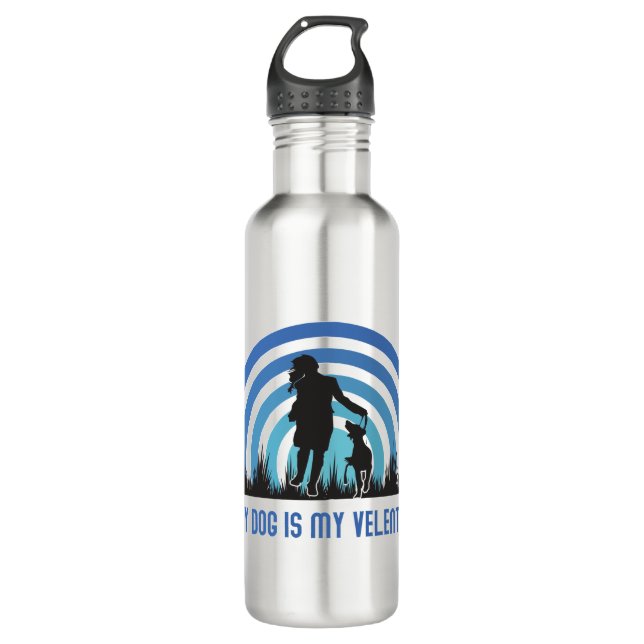 Botella De Agua Mi Perro Es Mi Valentín (Anverso)