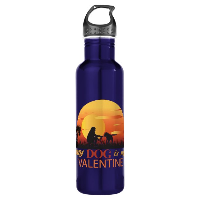 Botella De Agua Mi Perro Es Mi Valentín (Anverso)