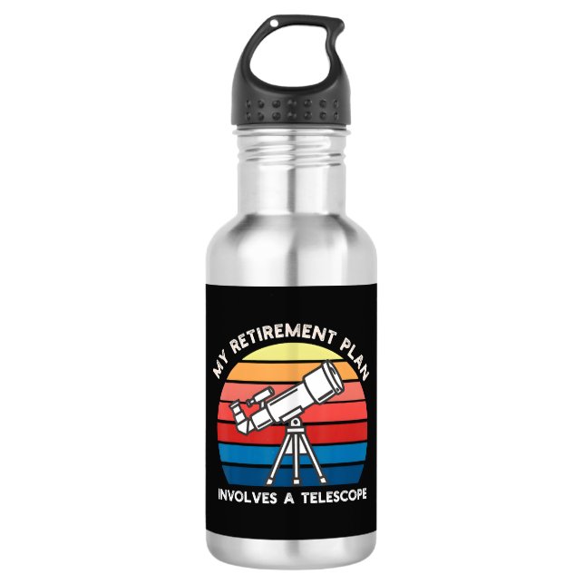 Botella De Agua Mi plan de jubilación implica un telescopio (Anverso)